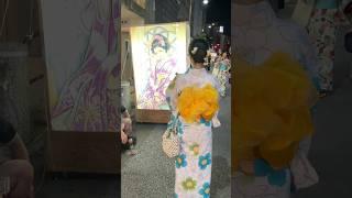 Picture lanterns from Akita Kaminarimon Bon Odori Dance Festival  秋田の絵どうろう 特別展示雷門 盆踊り 2024 #shorts