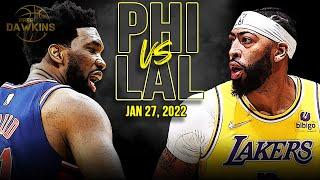 Los Angeles Lakers vs Philadelphia 76ers Full Game Highlights  Jan 27 2022  FreeDawkins