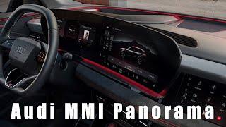 The NEW Audi MMI Panorma infotainment system  Full Tour  Audi Q6 E-Tron  A5  A6 E-tron