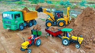 JCB 5cx fully loading sand HMT tractor  Sonalika rx60 tractor@MrDevCreators