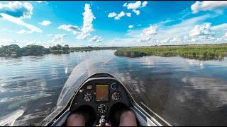 Low Level Crocodile Inspection by Glider - South Africa