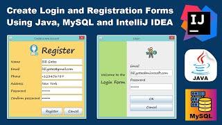 Create Login and Registration Forms Using Java MySQL and IntelliJ IDEA