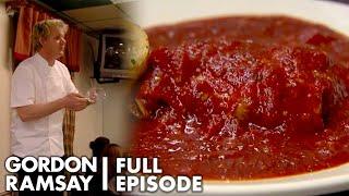 Gordon Calls Out Owners Over Week Old Lasagne  Kitchen Nightmares FULL EP