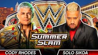 Cody Rhodes vs Solo Sikoa Undisputed WWE Championship Full Match WWE SummerSlam 2024 Highlights