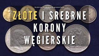 Złote i srebrne korony Węgierskie.