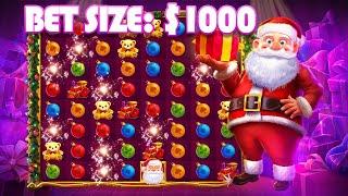 Spinning $1000 Spins on NEW SLOT Santas Wonderland