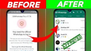 You need the official whatsapp to login problem Fix   GB Whatsapp Login Problem New Update