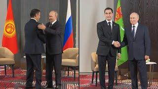 Russias Putin meets Kyrgyz and Turkmen counterparts  AFP