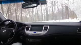 Snow Drive Hyundai Genesis
