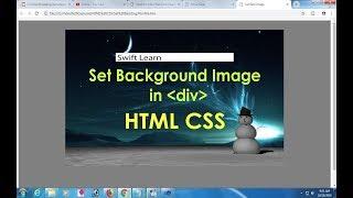 How to add background image in div in HTML using CSS.