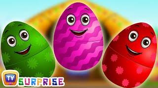 Surprise Eggs Nursery Rhymes  Old MacDonald Had A Farm  Learn Colours & Farm Animals  ChuChu TV