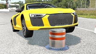 Cars vs Bollards #3 – BeamNG.Drive