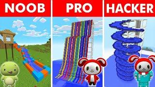 Minecraft NOOB vs PRO vs HACKER WATER PARK BUILD CHALLENGE