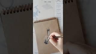 Kraft kağıt ve at çizimi