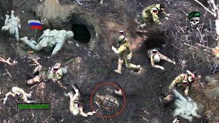 Horrible Ukrainian FPV Drones Blow Up Russian Infantry in Brutal Ambush in Pokrovsk Trench