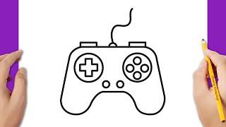 How to draw a game controller step by step