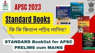 BOOKLIST FOR APSC PRELIMS & MAINS  APSC STANDARD BOOKS  APSC MAINS BOOKS  APSC ASSAMES MEDIUM