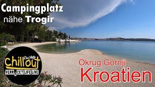 Toller Strand direkt am Campingplatz️Optimal zum Besuch der Stadt Trogir Kroatien Dalmatien