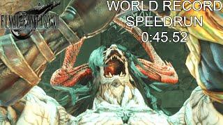 FF VII Rebirth Hard Mode Galian Beast WR Speedrun 045.52 WORLD RECORD