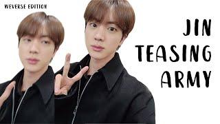 jin teasing army on weverse teaser