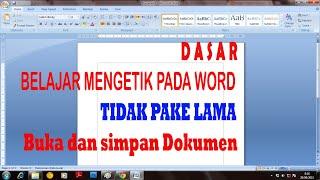 WORD DASAR MENGETIK BAGI PEMULA