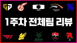 화제의 2024 서머 1주차 LCK 전체팀 리뷰 2024 서머 1주차