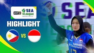 Highlight SEA VLeague 2023 Filipina VS Indonesia 1 - 3  Moji