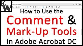 How to Use the Comment and Mark-Up Tools in Adobe Acrobat DC