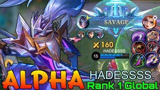 SAVAGE Alpha Powerful Carry - Top 1 Global Alpha by HADESSSS. - Mobile Legends