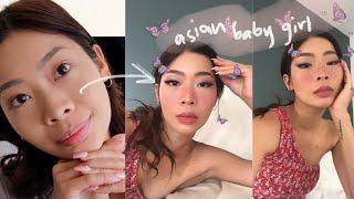 Asian Baby Girl ABG Makeup Transformation  Rhea Bue