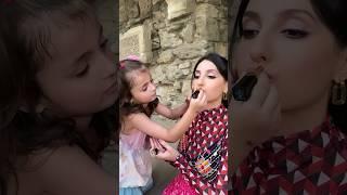 Cutest makeup artist ever ️️ #viral #norafatehi #shorts #viralvideo #bollywood #edit