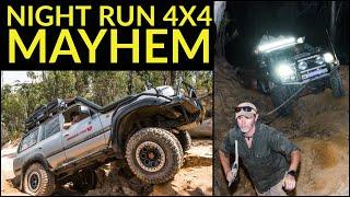 NIGHT TIME 4x4 MAYHEM - Huge rock steps and recoveries AFTER DARK Tough tracks close to Sydney