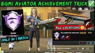 AVIATOR ACHIEVEMENT BGMI  HOW TO COMPLETE AVIATOR ACHIEVEMENT  FLY THE MOTOR GLIDER UPSIDE DOWN