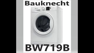 Waschmaschine Bauknecht BW 719 B Erstinbetriebnahme Kindersicherung  aktivierendeaktivieren ￼