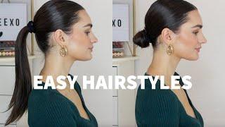 How To Sleek Ponytail & Low Bun Hair Tutorial  Peexo