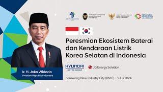 Peresmian Ekosistem Baterai dan Kendaraan Listrik Korea Selatan di Indonesia