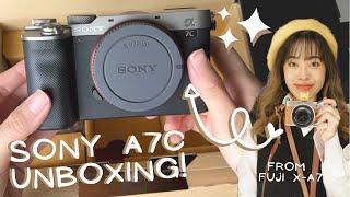 Sony a7C Unboxing   Upgrading my APS-C Fujifilm X-A7 to Full-Frame Sony a7C  Dionne. T
