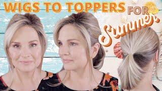 A COOLER OPTION OVER WIGS FOR SUMMER   HOW TO APPLY A LACE FRONT TOPPER  OPTION FOR THINNING HAIR