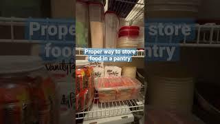 The Proper Way to Store Food in a Pantry #shorts #askahousecleaner