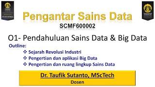 Pengantar Sains Data 01 - Pendahuluan Sains Data & Big Data