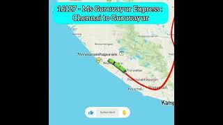 Ms Guruvayur Express  Chennai to Guruvayur  #shorts #chennai #guruvayoor #guruvar #train #railway