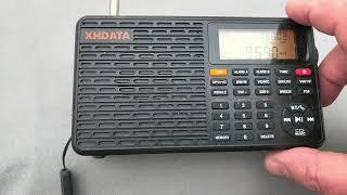 Xmas day Shortwave radio band scan XHDATA D-109WB portable receivers on telescopic antenna