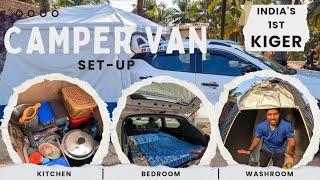 Kiger CamperVan Set Up in Kannada  Not Solo  Kannadas First Camper Van vlogger  #campervan