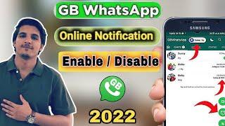 GB whatsapp contact online notification  gb whatsapp online toast ENABLEDISABLE