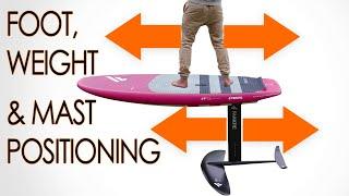 WING FOIL Foot Mast & Weight Placement Guide