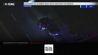 Assault suspect arrested after pursuit foot chase in South LA