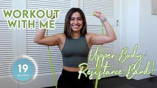 Upper Body Resistance Band Workout Train with Me At-Home or Gym Less than 30 Mins