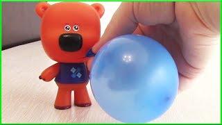 Be-Be-bears blow and Burst balloon - Learn colors Educational video