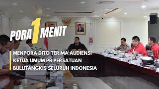 Menpora Dito Terima Audiensi Ketua Umum PB PBSI