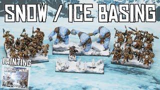 How to make Snow  Ice bases - Multibasing Kings of War Northern Alliance